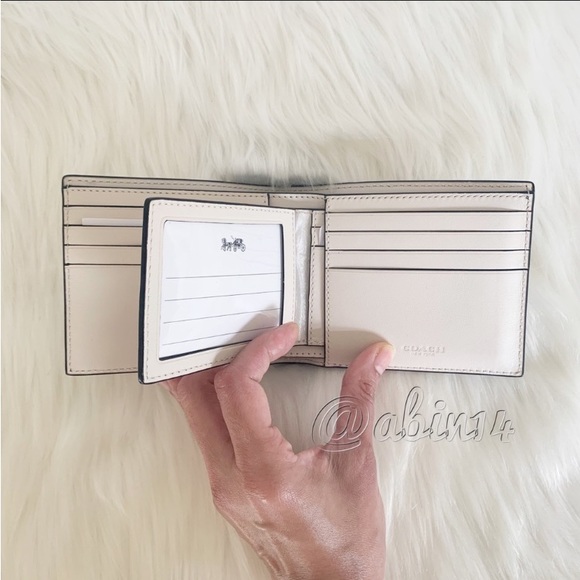 NWT Coach 3 in 1 Leather Wallet with Coach Motif and ID Card Insert - Picture 6 of 13